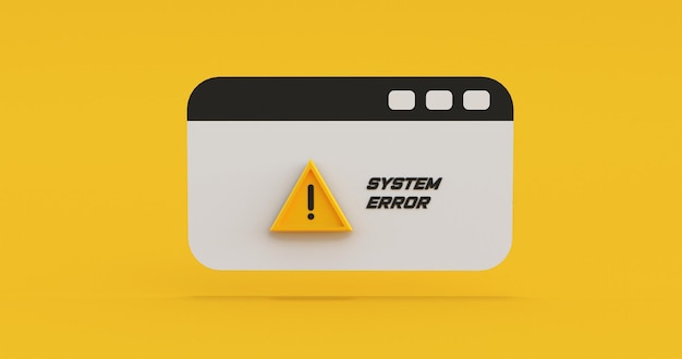 web error illustration 3d render