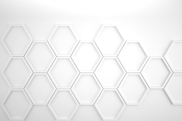 white 3d constructivism background
