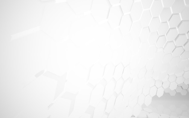 White hexagons on a white background