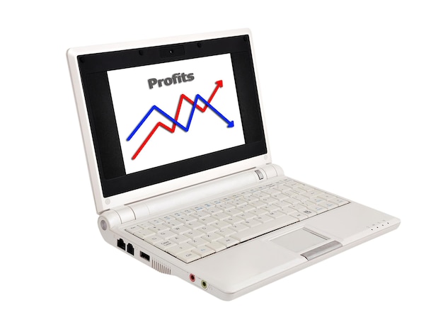 White laptop