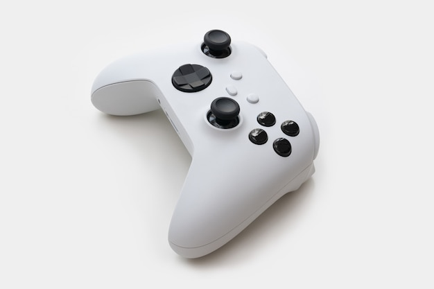 White next gen game controller isolated