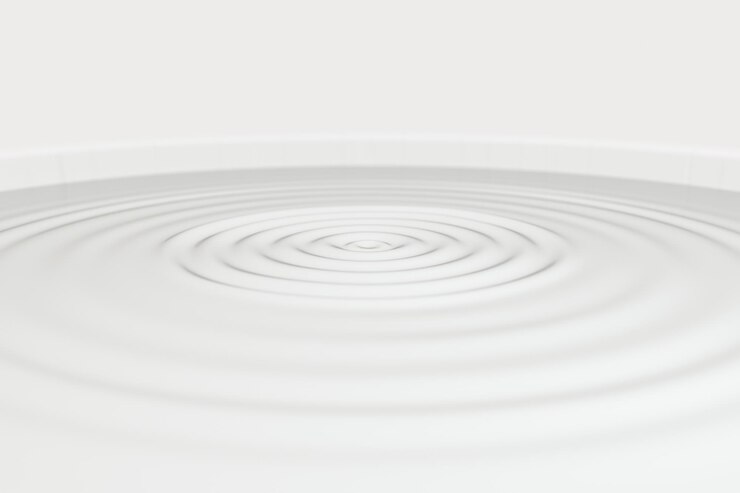 Kuva white wave liquid ripples by fluid simulation 3d rendering
