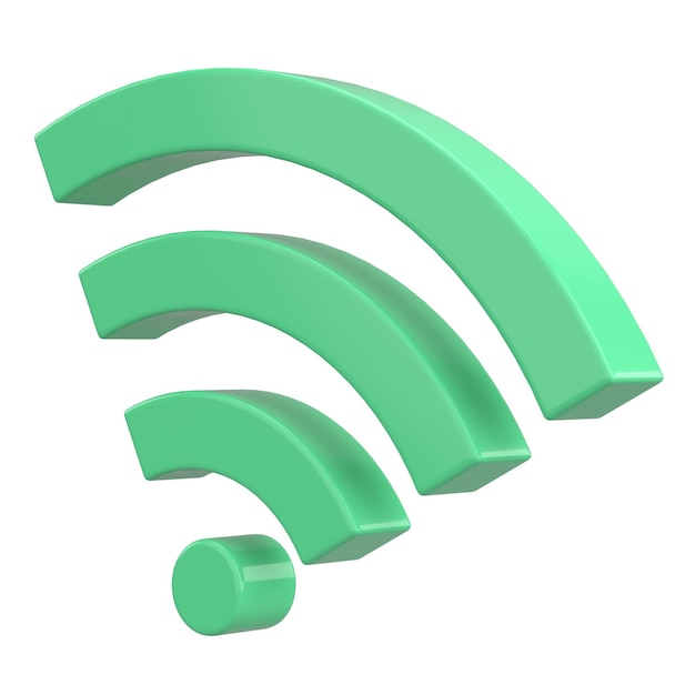 Wifi icon Wireless signal 3D illustration