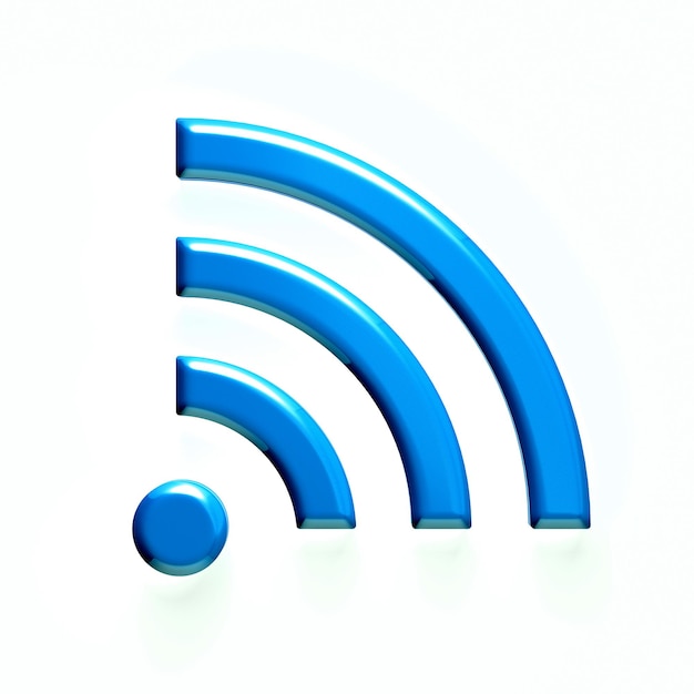 Wireless wifi icon 3D rendering illustration