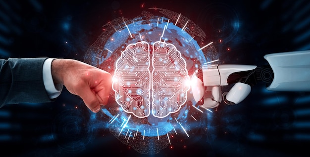 Xai future artificial intelligence robot and cyborg