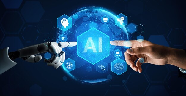 Xai futuristic robot artificial intelligence concept