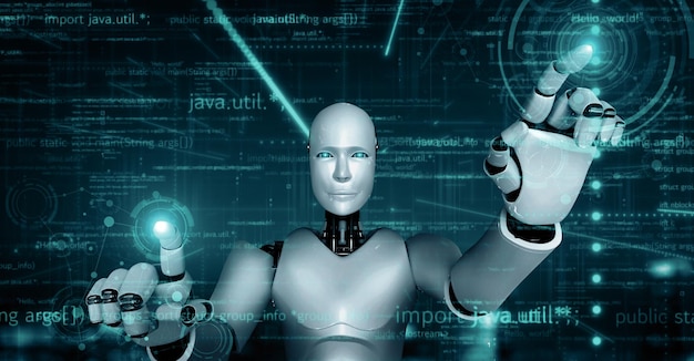 Xai futuristic robot artificial intelligence huminoid ai programming coding