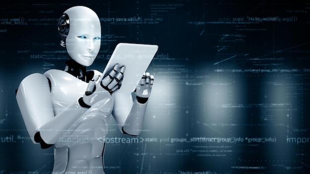 Xai futuristic robot artificial intelligence huminoid ai programming coding