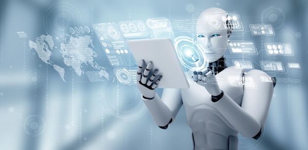 Xai robot humanoid using tablet computer for big data analytic