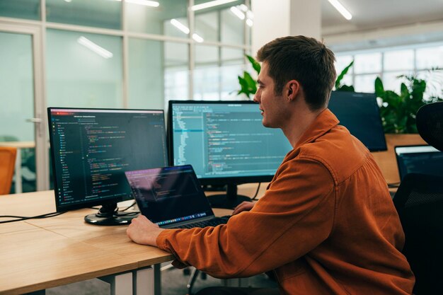 young programmers working on a new project for a start up business