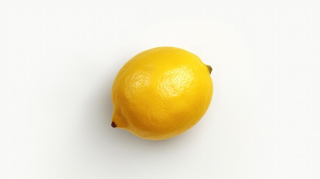 003_Lemon on a white background top view Generative AI