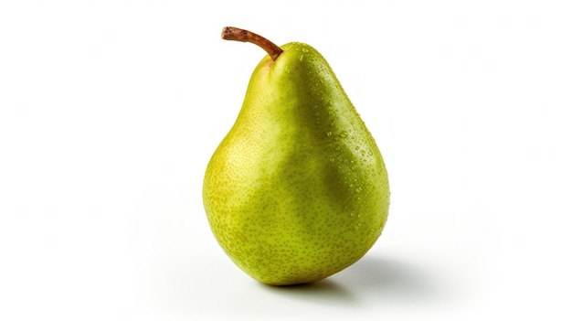 010_Pear on a white background Generative AI