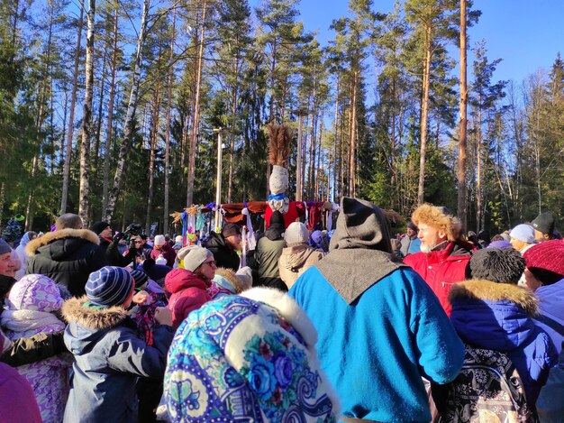 Photo 06032022 toksovo village leningrad region celebration of maslenitsa