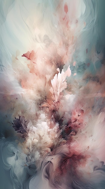 099 ethereal abstractions abstract concept soft and airy tones wallpaper Generative AI