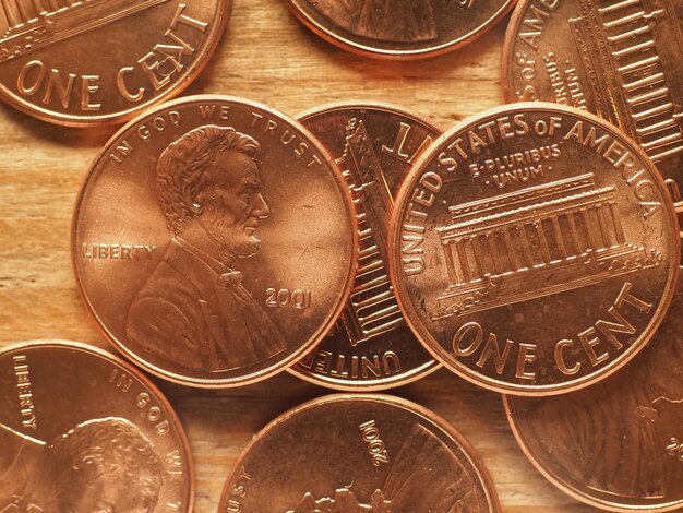 Photo 1 cent coins united states