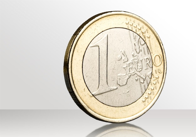 1 euro coin isolated on background