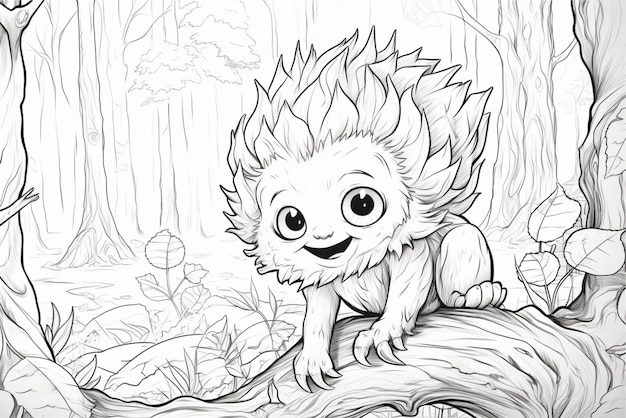 1 Monster Coloring Book Page Kids 2jpg