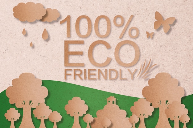 100% eco friendly concept or ecology concept