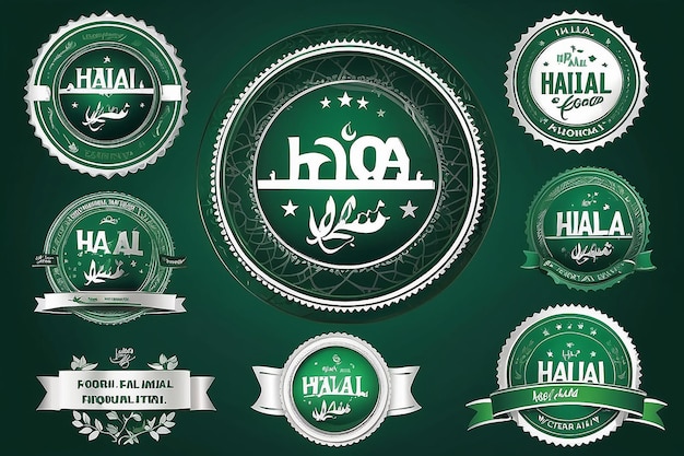 100 halal food Product Label fresh