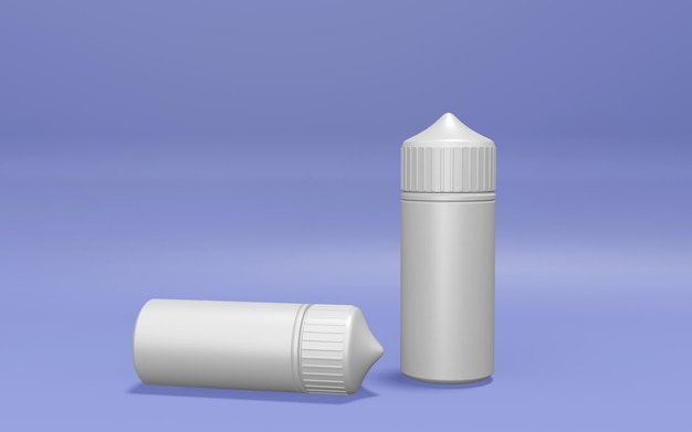 100 milliliter vape liquid plastic bottle mockup