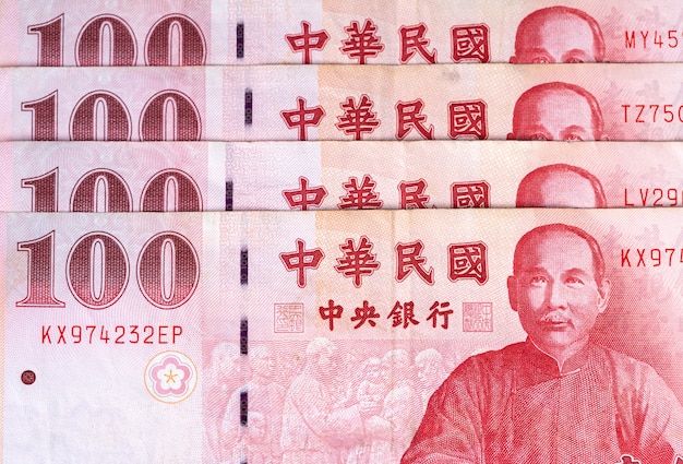 Photo 100 new taiwan dollar banknote