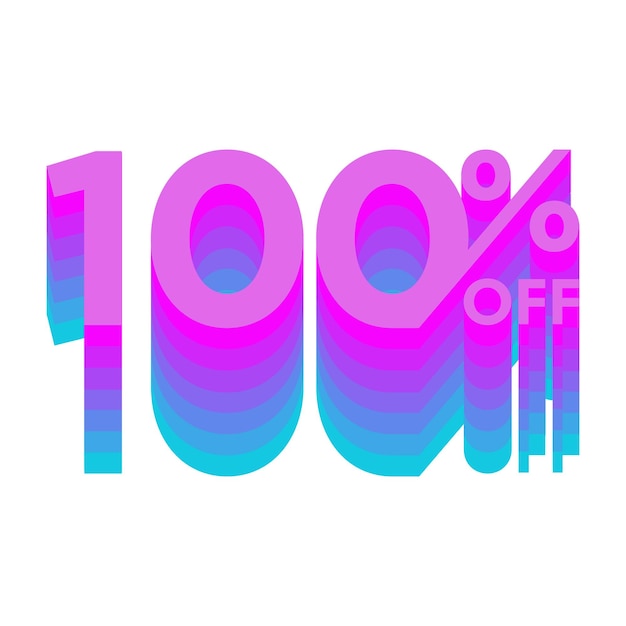 Photo 100 percent discount offers tag with multi color style design