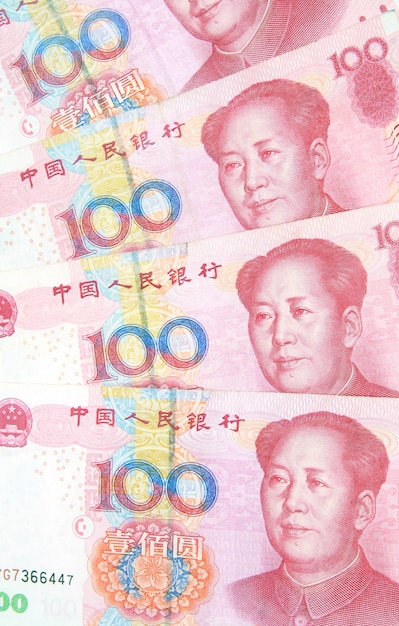 100 Yuan bills, China 
