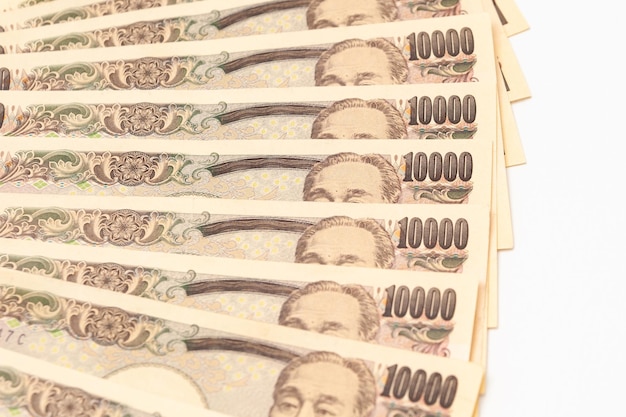 10000 yen stapel in close-up