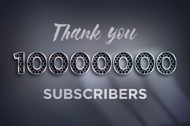 10000000 subscribers celebration greeting banner with net design