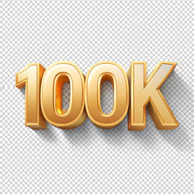 Фотография 100k векторная наклейка на прозрачном фоне