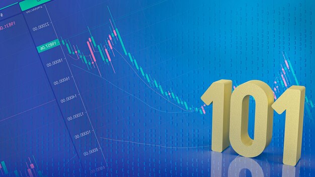 初心者コンセプト3dレンダリングxAのビジネス背景の101ゴールド番号