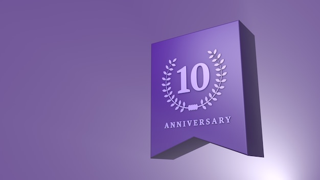 Photo 10thanniversary background 3d rendering