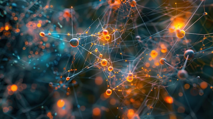 Photo 11 deep learning visualized as a multilayered neural network processing data inputs and optimizing outputs in a dynamic flow