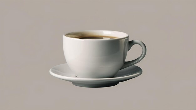 11 ounce white coffee cup with clipping path