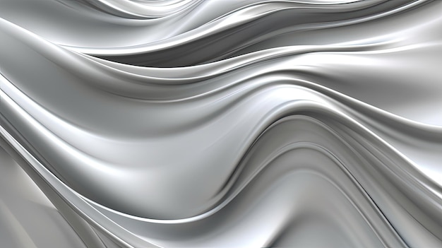 1162 Silver Elegance Digital Wave Background Generative AI