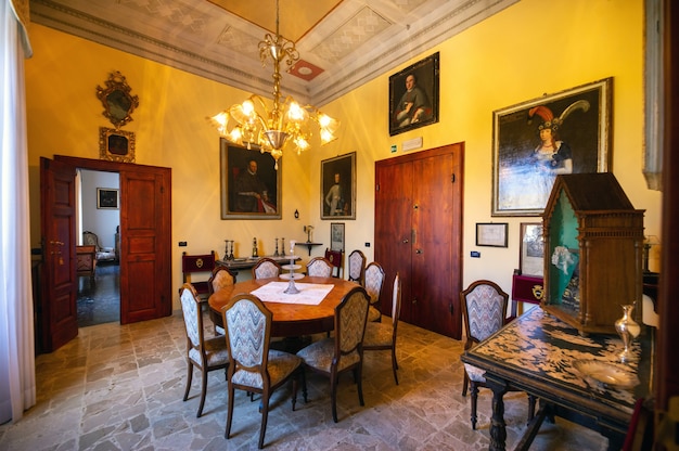 12 oktober 2018.Interieur in de Villa Graziani in de buurt van de stad Vada in de Toscaanse region.Tuscany.Italy.