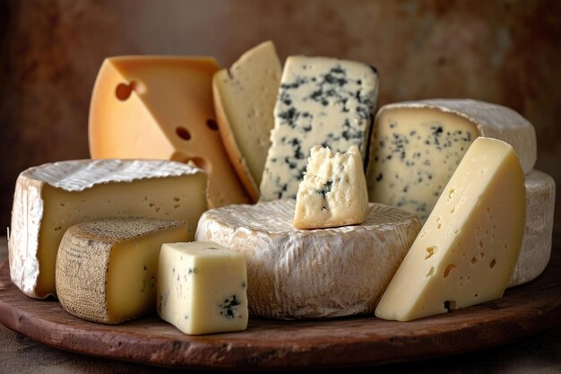 12 varieties of cheese meticulously arranged on a plate