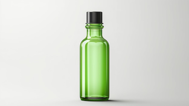 Foto modello di bottiglia a goccia di vetro verde da 120 ml