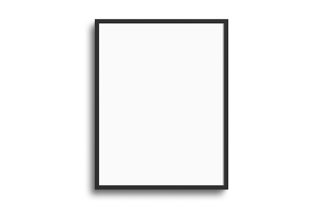 126 Zwart portret frame mockup geïsoleerd op een doorzichtige achtergrond