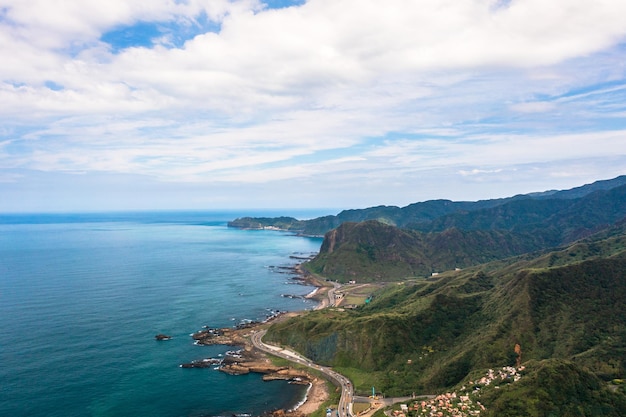 13Layer Remains Remains of Copper Refinery Aerial View in Yinyang Sea of Shuinandong Ruifang District New Taipei Taiwan