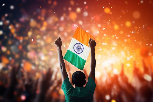 15 augustus Indian Independence Day Celebration Vlagontwerp Generatieve ai