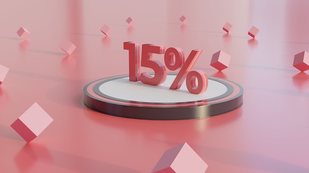 3D 렌더링 수치 15 % 할인