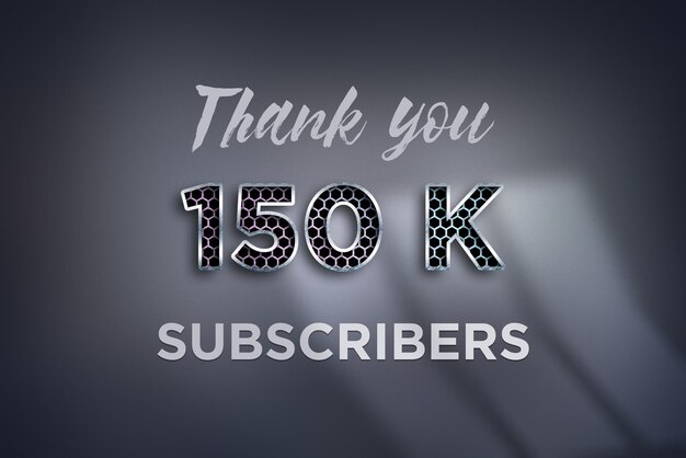 150K subscribers celebration greeting banner with net design