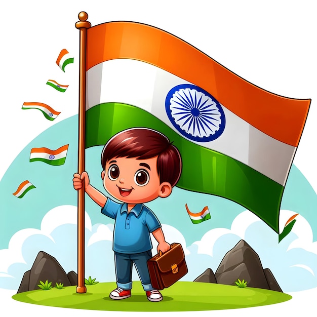 Photo 15th august india independence day or january 26 republic day clipart free beautiful indian flag