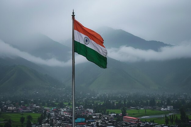 Photo 15th august indian independence day in kashmir