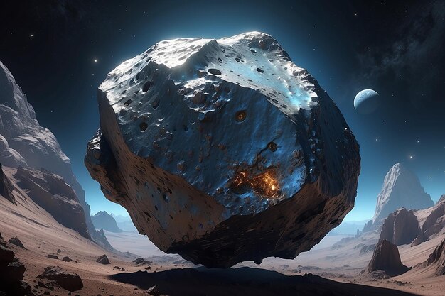 16 Psyche the large metallic asteroid ideal for space mining This image elements furnished by NASA