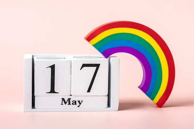 Фото 17 мая международный день борьбы с гомофобией концепция трансфобии и бифобии поздравительная открытка