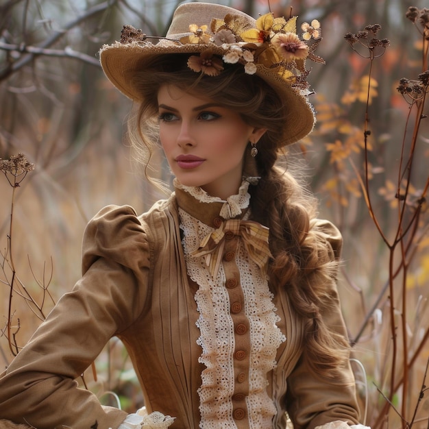 Premium Photo  1800s fashion lifestyle authentic setting and atmosphere a glimpse into the 