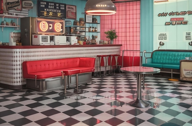 1950s Diner Inspired Living Room