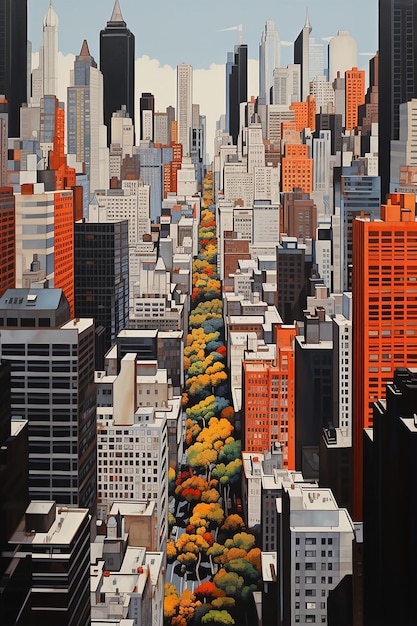 Negli anni '70 a new york city opere d'arte astratte fotorealistiche